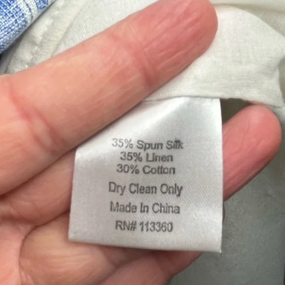 Anthropologie MADCHEN Skywriter Ikat Print Silk Linen Blend Maxi Dress Size 6 - Picture 8 of 15